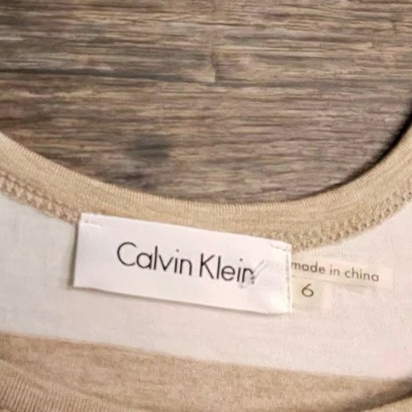 Calvin Klein Beige Striped Maxi Dress - Picture 6 of 8